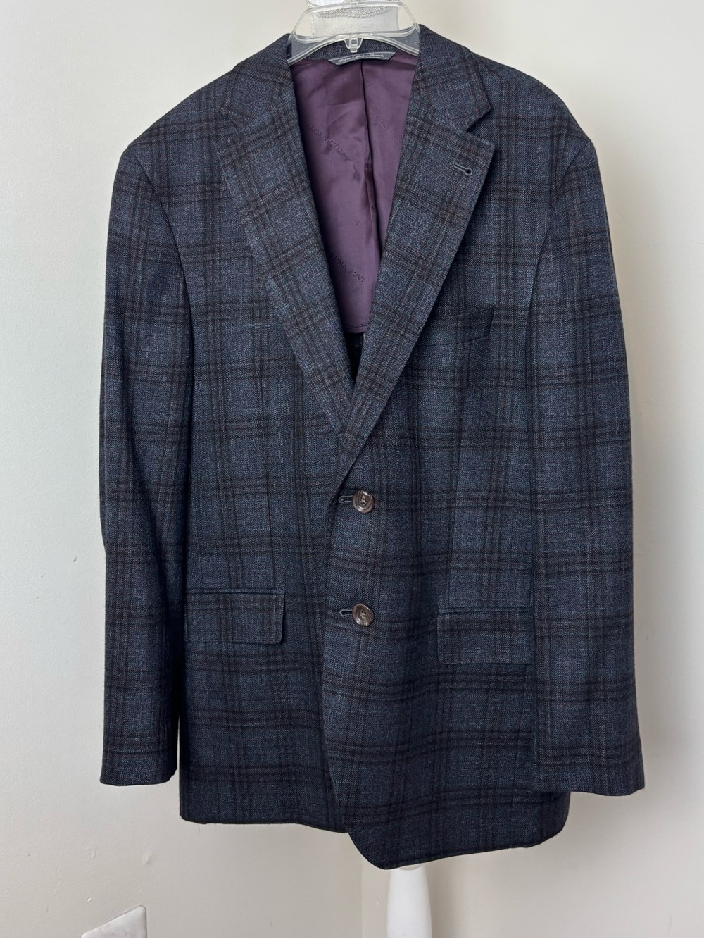 Jack Victor Midland Plaid Wool Sport Coat  Size 42s